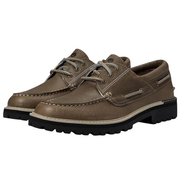 Sperry Mens a/O Lug 3-Eye Boat Shoes US 9 M EU 42 Taupe Leather Waterproof NWOB - Picture 1 of 12